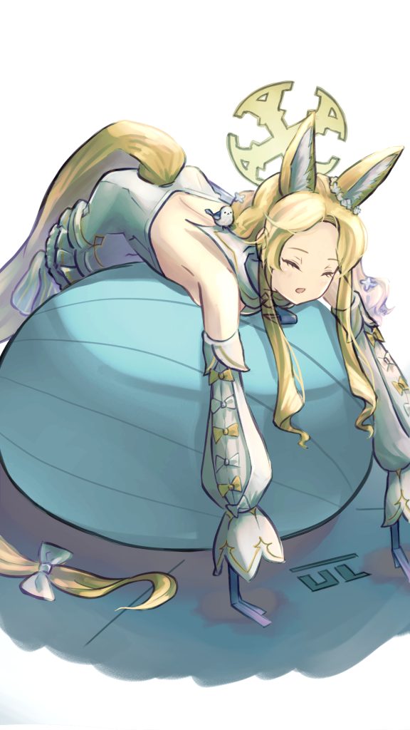 Seia Yurizono (on a balance ball)